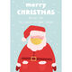 Santa with Foil Mask Flat Holidays Cards Image 3 of 4
